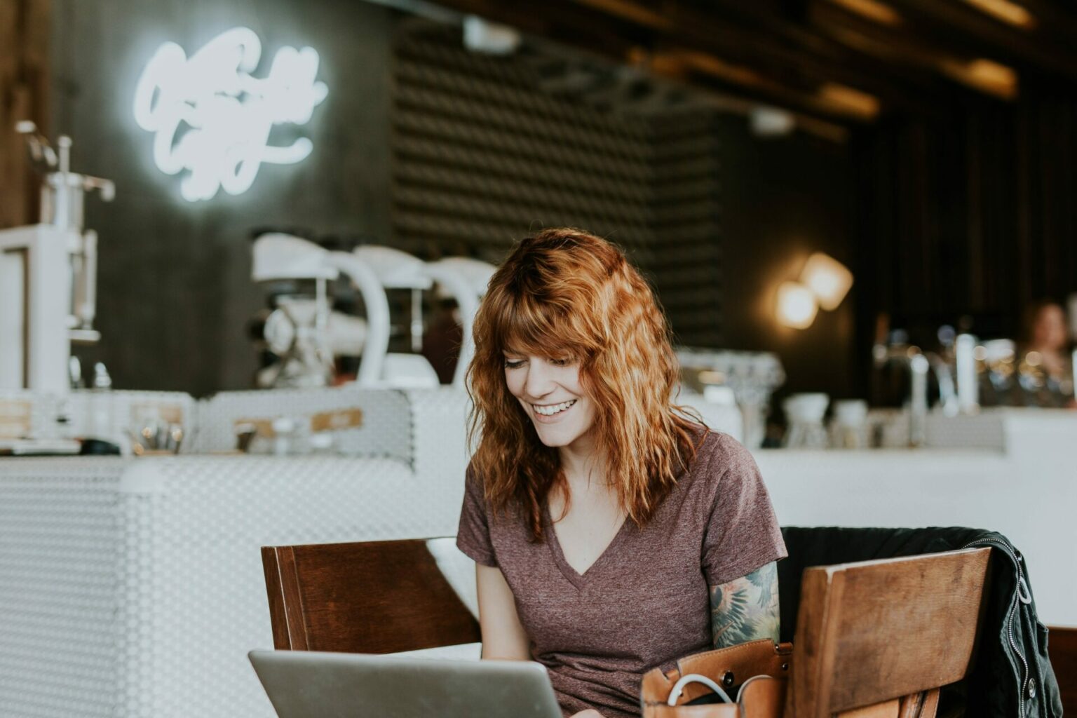 woman taking part in an online session