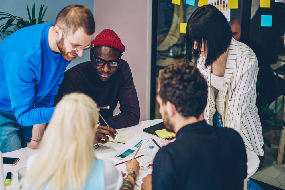 Team members in a workshop