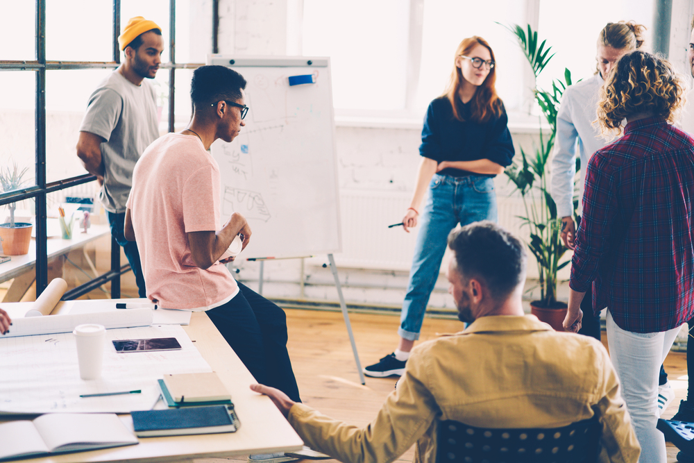 Group of people in a collaborative workshop