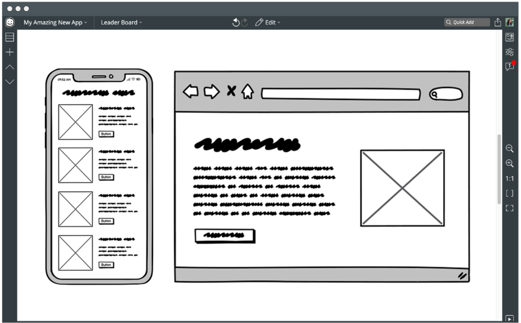 A screenshot of Balsamiq