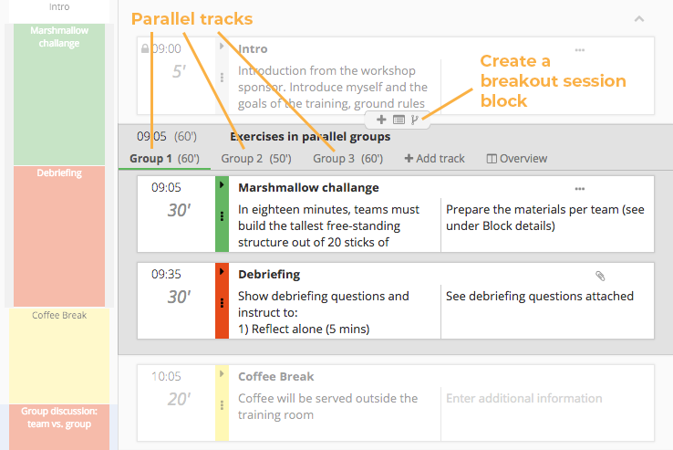 Parallel tracks